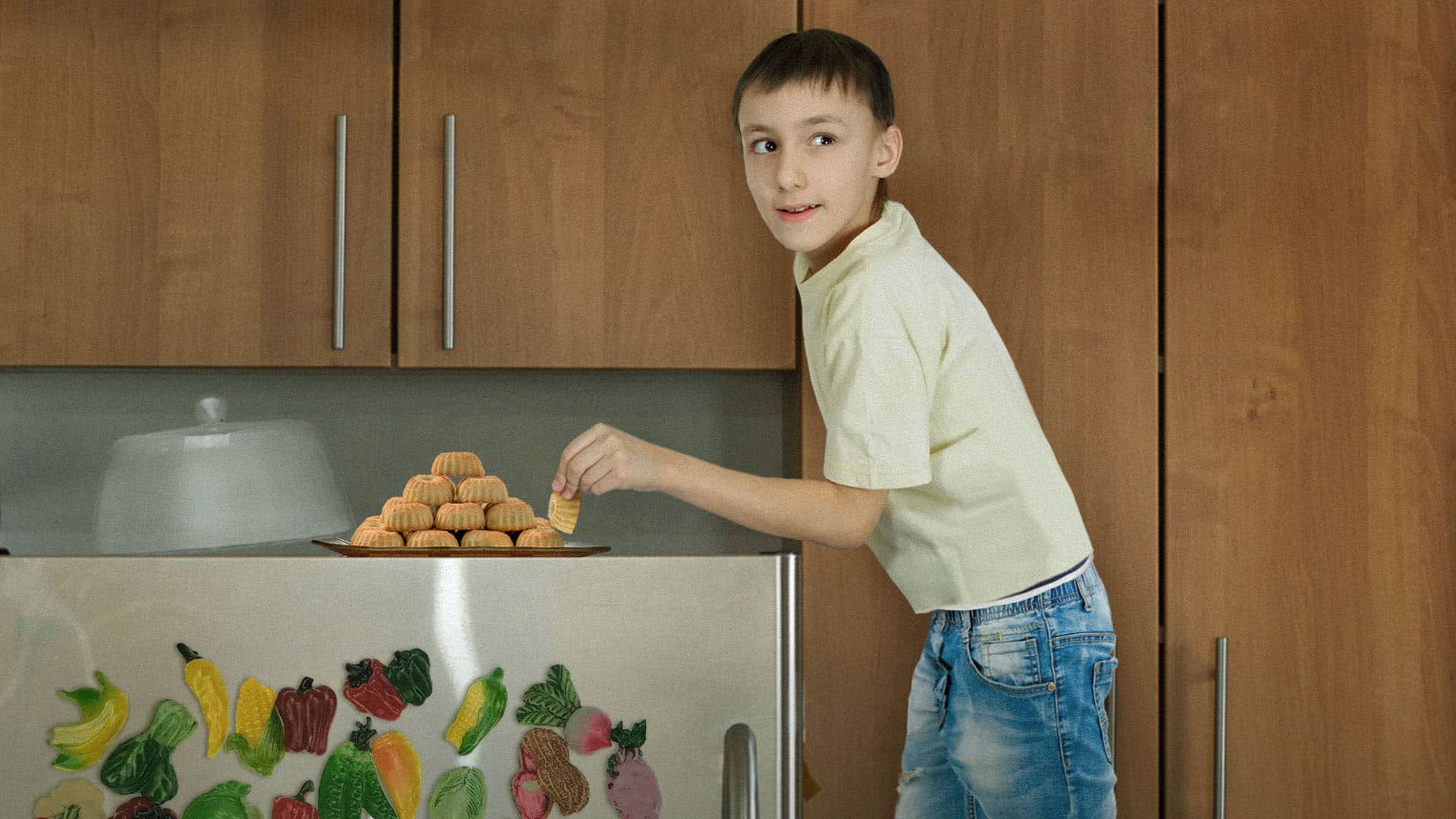 صورة طفل يعثر على الكنز