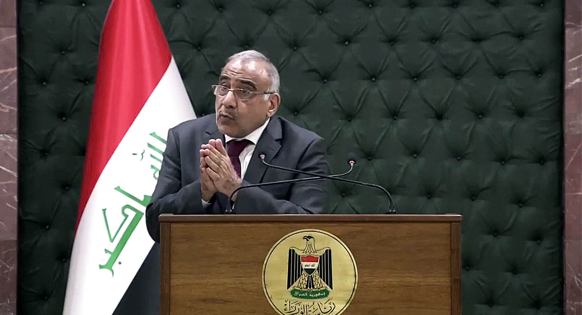 صورة السلطات العراقية تتعهَّد بإقالة مسؤول أمني واحد مقابل كل ٢٠٠ قتيل من المتظاهرين