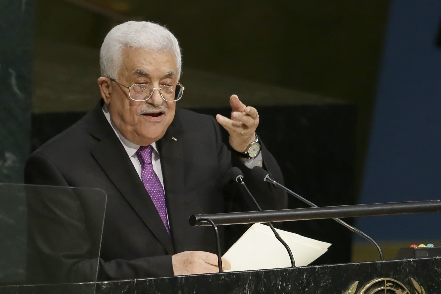 صورة خطاب الرئيس الفلسطيني يرمي اسرائيل في غياهب الحيرة