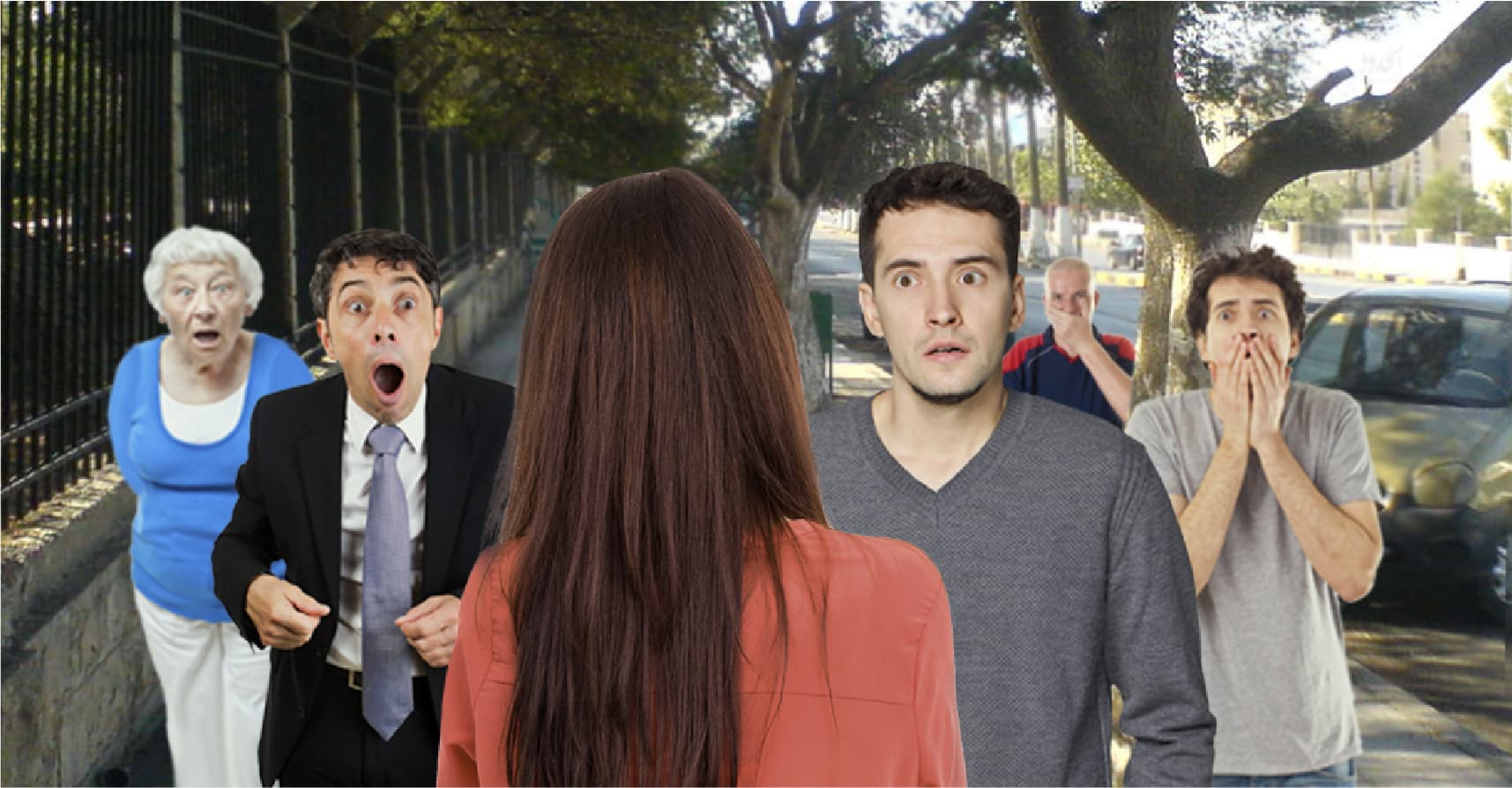 Woman hurls insults at harasser, damaging public decency image