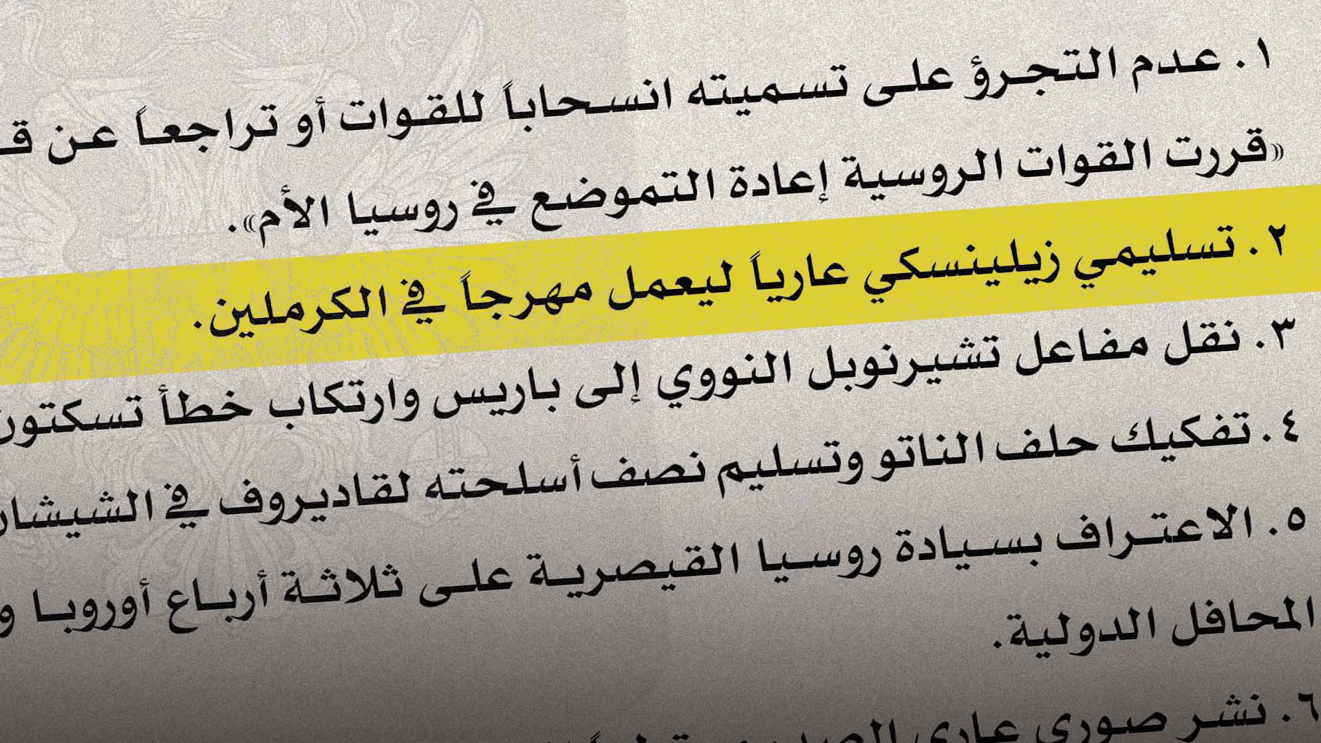 صورة تسريبات الحدود: شروط بوتين لوقف الحرب على أوكرانيا