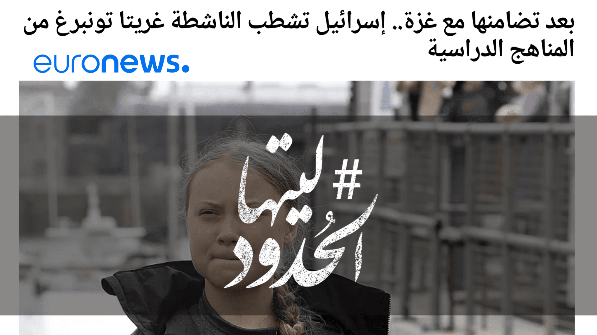 صورة بعد تضامنها مع غزة.. إسرائيل تشطب الناشطة غريتا تونبرغ من المناهج الدراسية