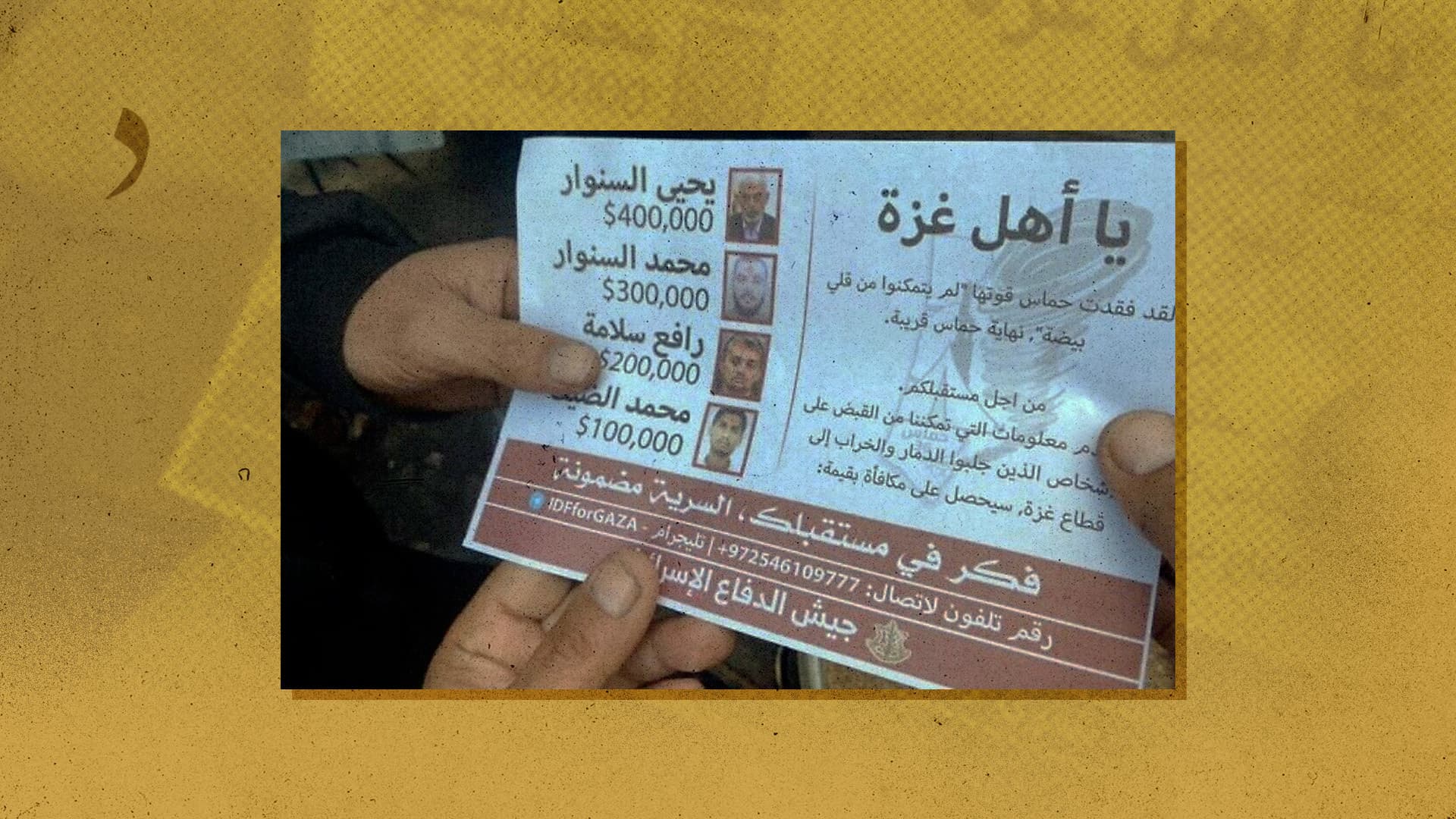 صورة إدانات حقوقية لتمييز إسرائيل في الأجور ضد سكان غزة بمنحهم جوائز متواضعة مقابل التبليغ عن قيادات حماس