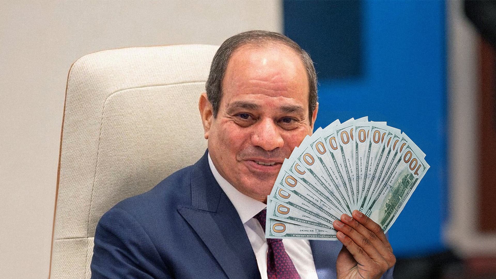 صورة بعد إتمامه صفقة رفح المصرية: السيسي يؤكد لإسرائيل أن موسى كان في سيناء أيضا 🤑