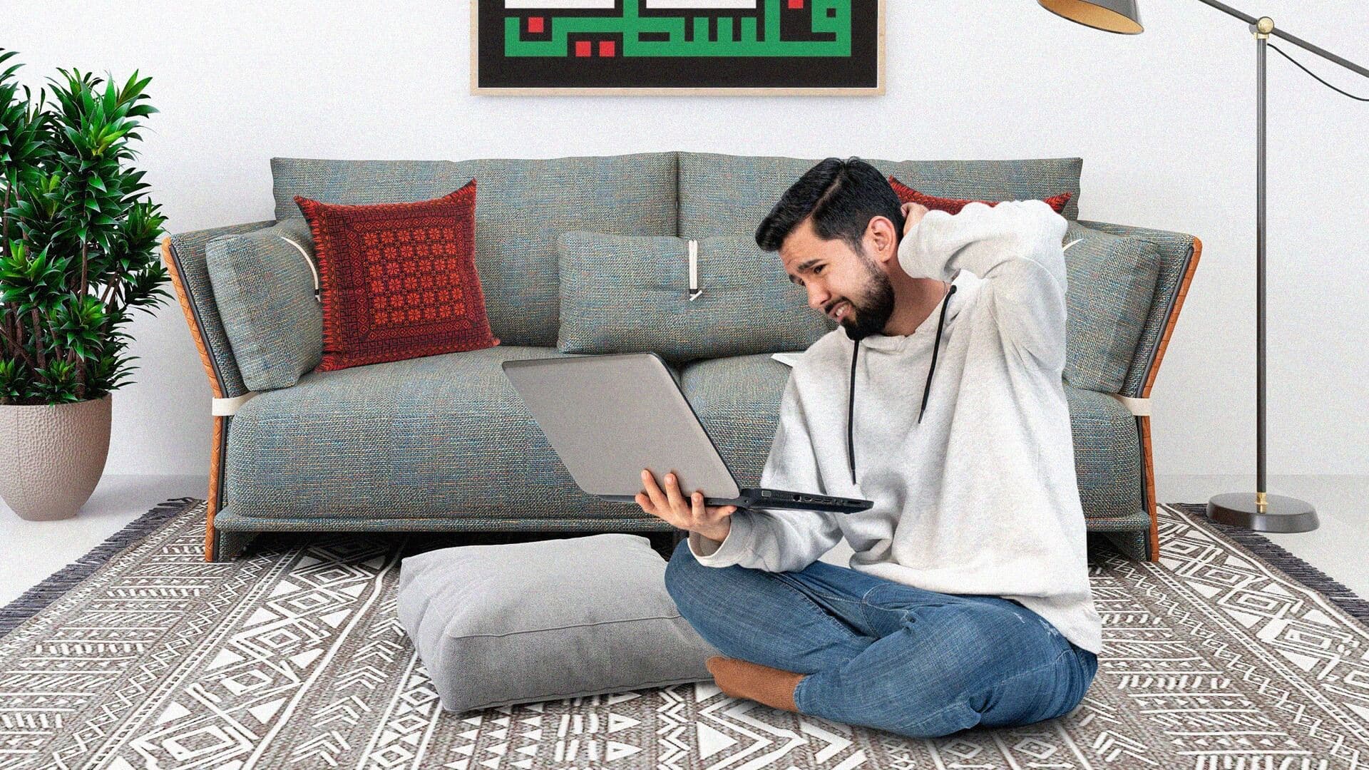 صورة شاب ينسى المشهد الذي كان يرفض اعتياده