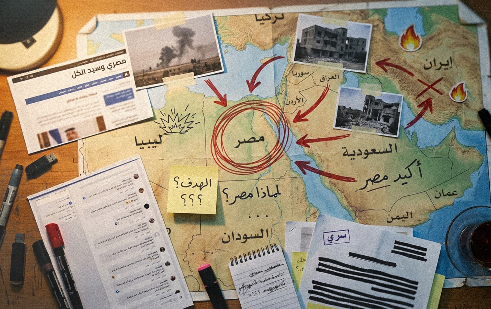 صورة تحقيقات الحدود: توسع الحرب إلى ١١ دولة هدفه الضغط على مصر