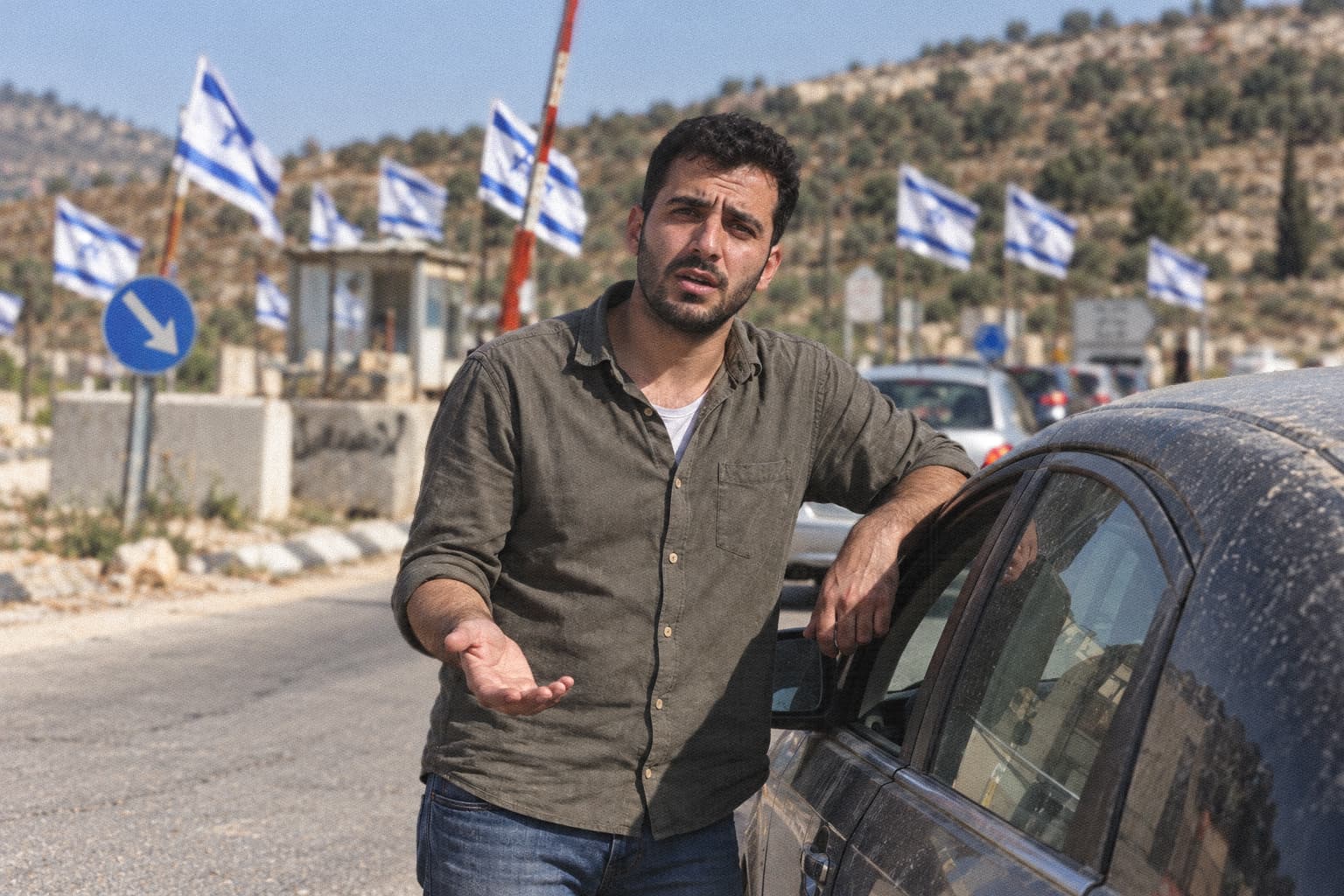 صورة مواطن فلسطيني يحتار بين انتخاب محور المقاومة الإماراتية ومعسكر المقاومة السلمية