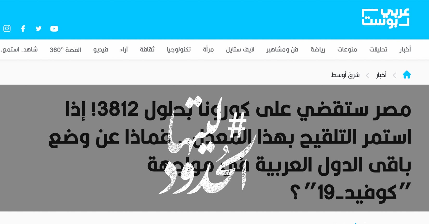 صورة مصر ستقضي على كورونا بحلول 3812! إذا استمر التلقيح بهذا المعدل