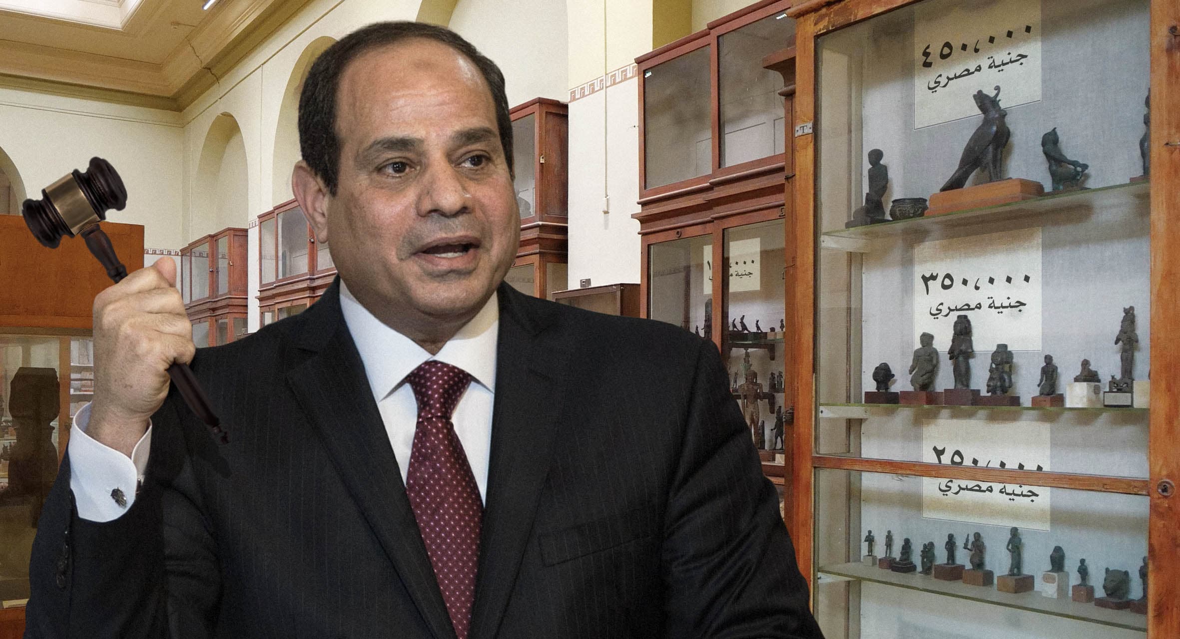 صورة السيسي يبدأ ببيع الآثار بعد فشله في العثور على من يشتريه
