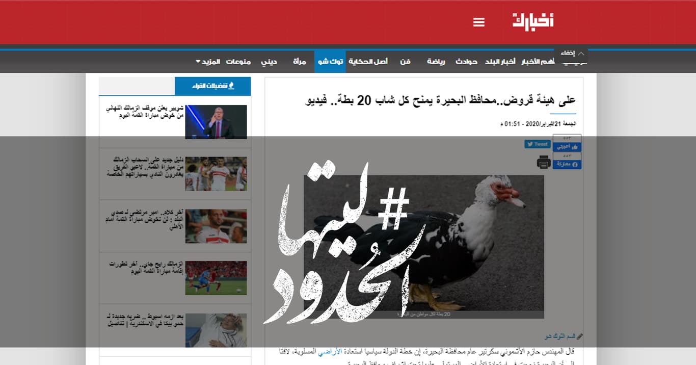 صورة على هيئة قروض..محافظ البحيرة يمنح كل شاب ٢٠ بطة