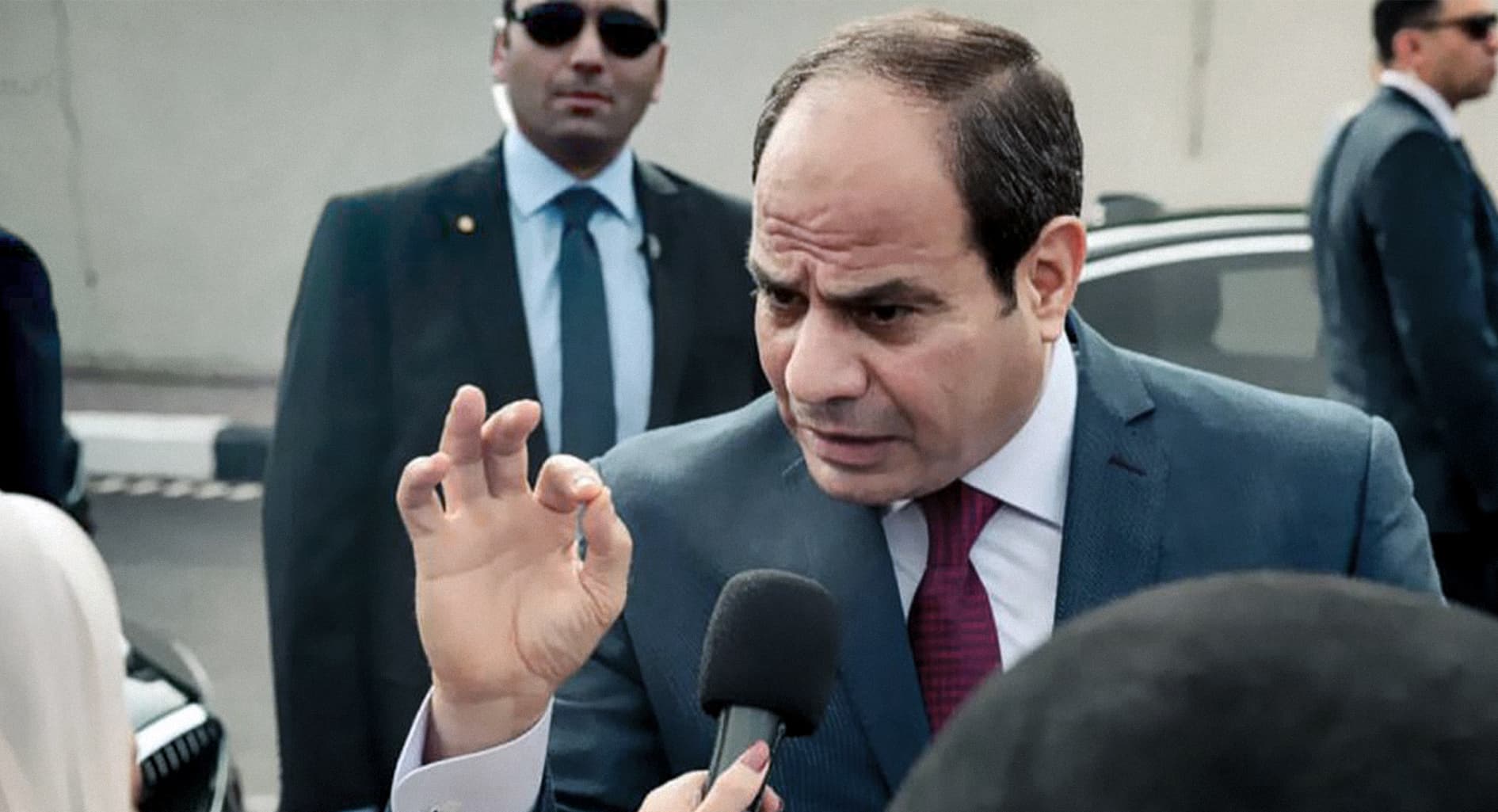 صورة السيسي يطلب تفويضاً جديداً من الشعب للقضاء عليهم جميعاً