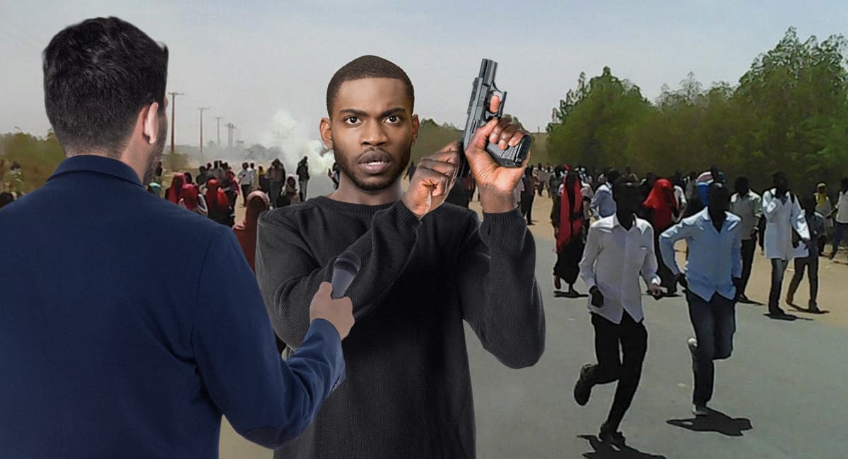 صورة الحدود في مقابلة خاصة مع مندسٍّ يقتل المتظاهرين في السودان