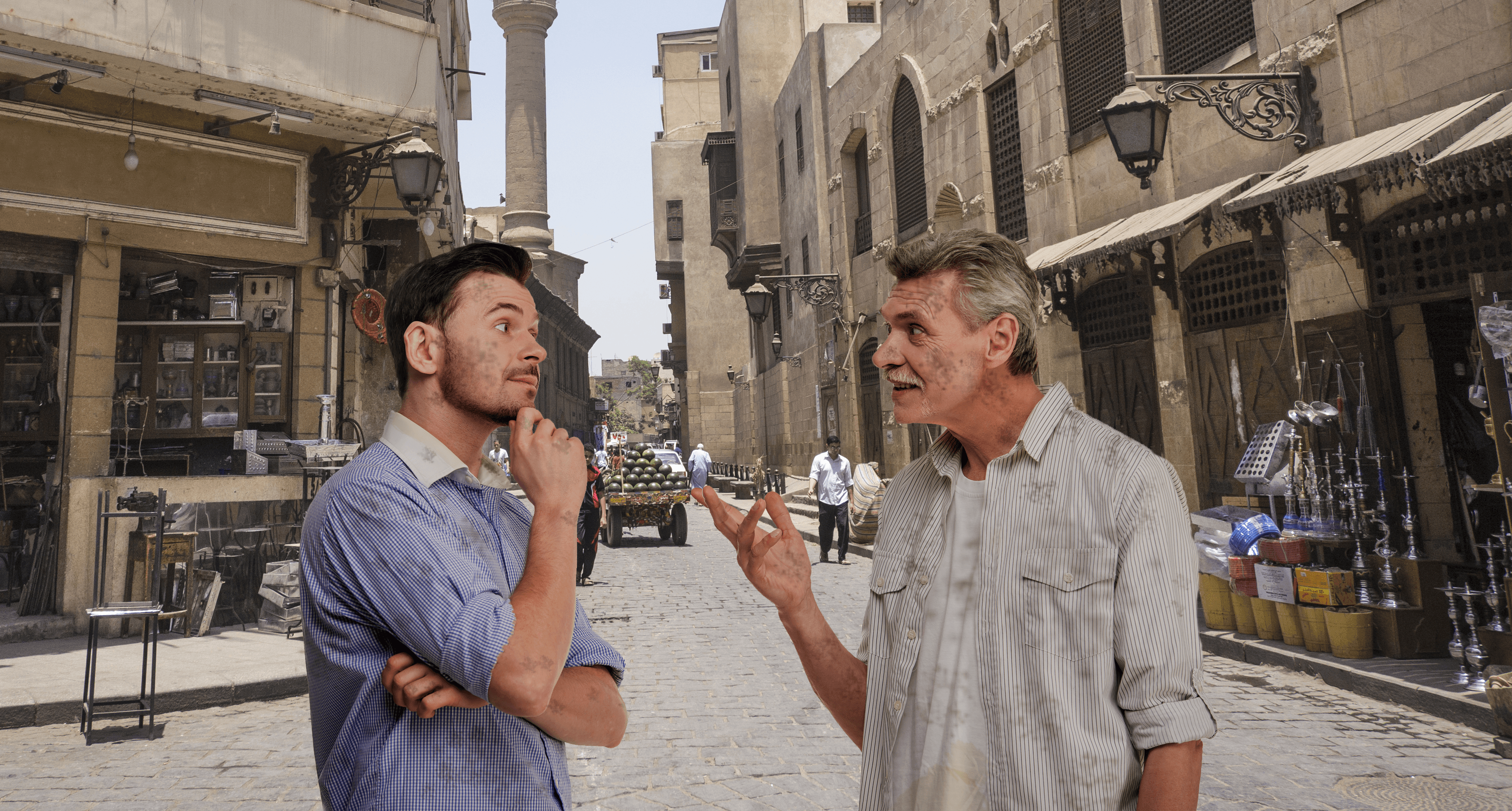 صورة متسول ينصح ابنه بدراسة علم الاجتماع ليعاونه عندما يكبر