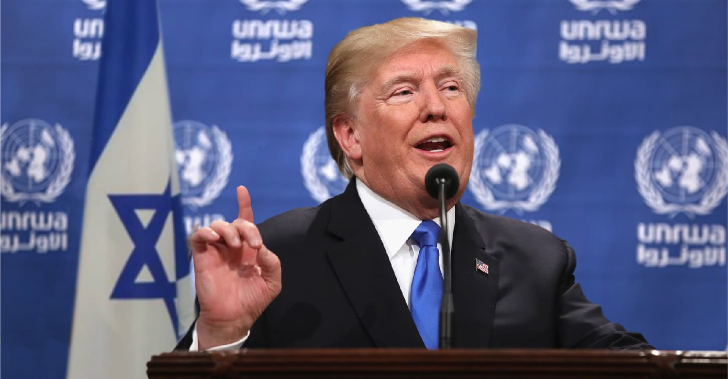 صورة ترامب يشترط على الأونروا تشغيل المستوطنين الإسرائيليين في الضفة الغربية لإعادة الدعم المالي إليها