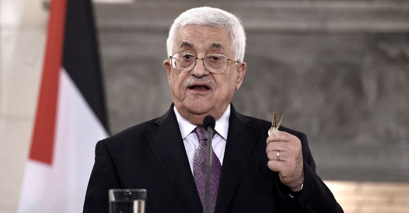 صورة محمود عبّاس يطالب سوريا بمنح الفلسطينيين حق العودة إلى مخيم اليرموك