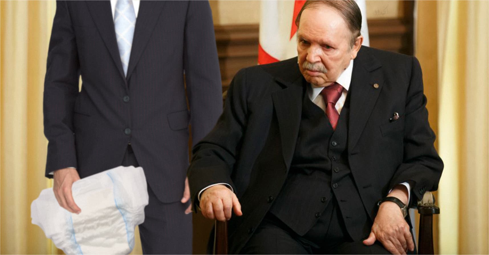 صورة بوتفليقة يُبدّل فوطته استعداداً للترشُّح للانتخابات الرئاسيّة