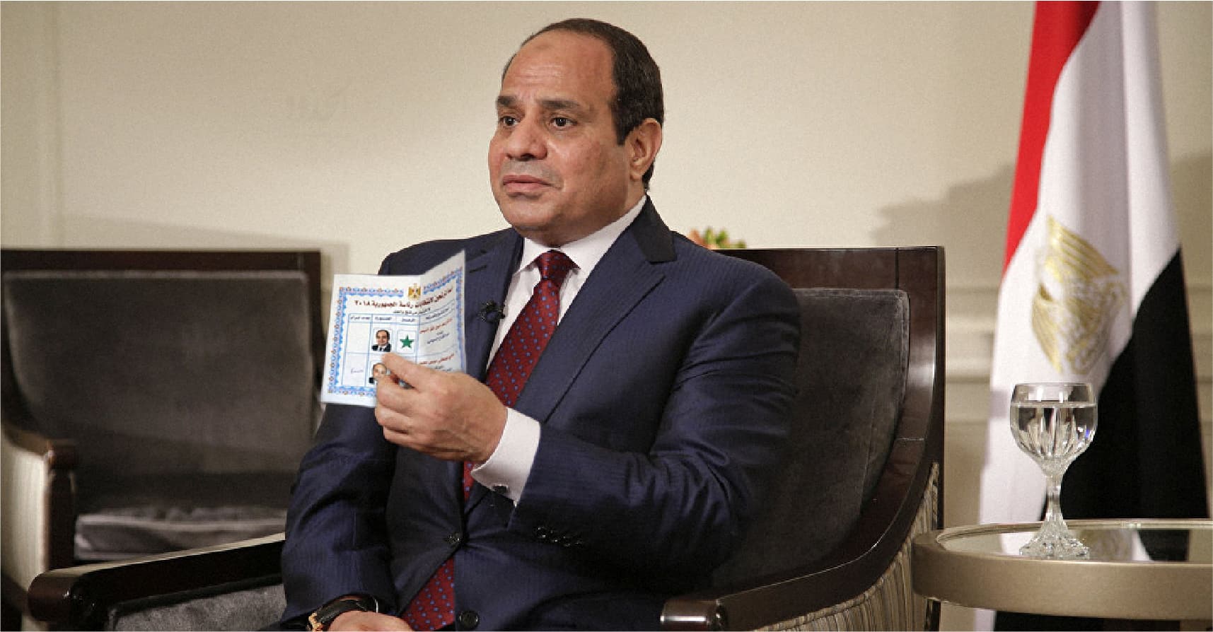 صورة السيسي يثبت شرعيّة الانتخابات بتزويرها وإعطاء ٢.٩٨٪ من الأصوات لموسى موسى