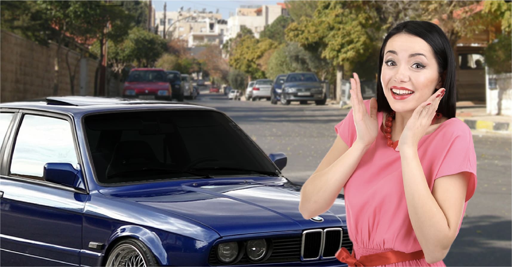 صورة فتاة تقع في حب شاب بعد أن سمعت صوت الموسيقى العالية المنطلقة من سيارته ذات أضواء الزينون