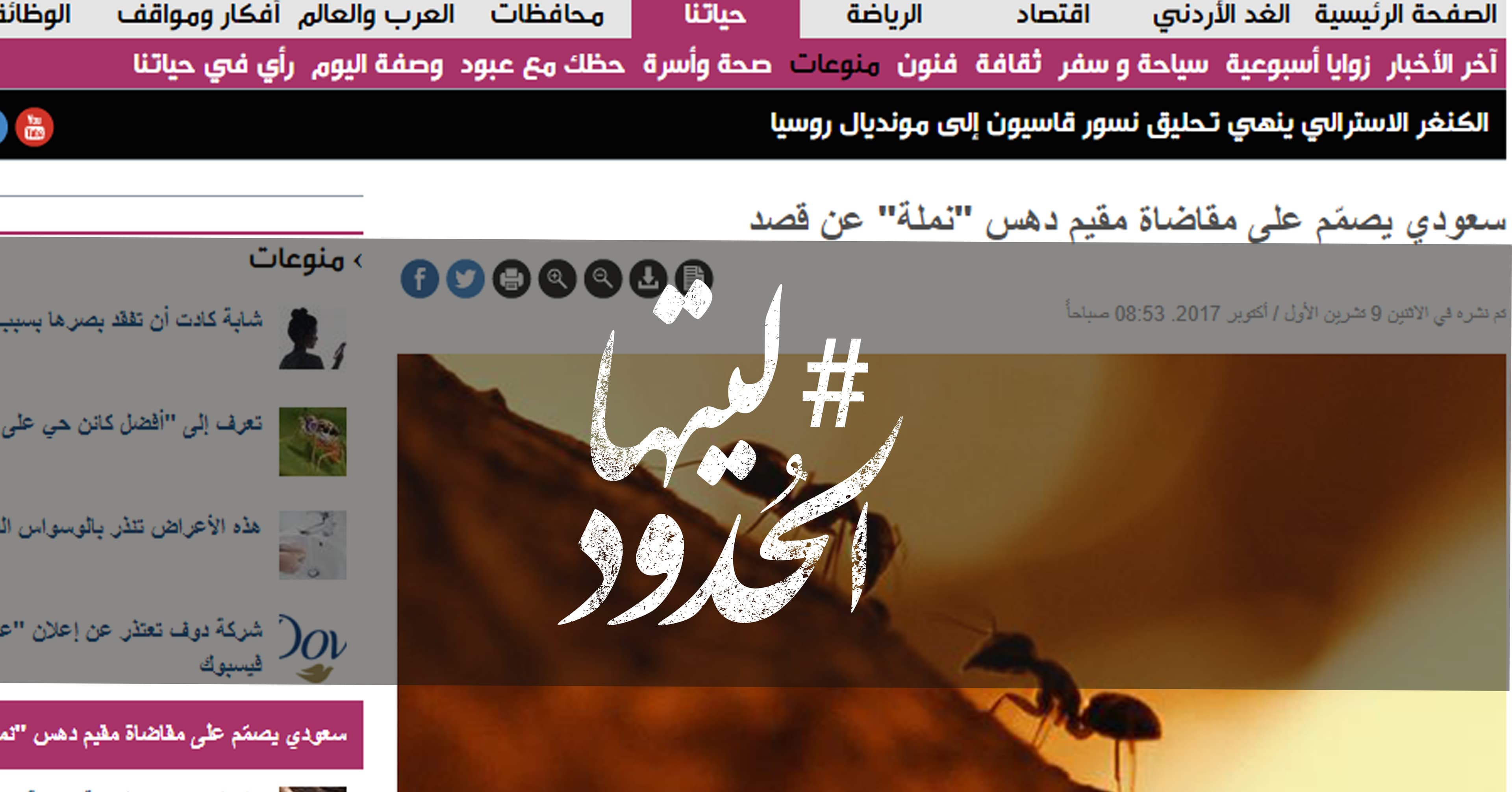 صورة سعودي يصمّم على مقاضاة مقيم دهس “نملة” عن قصد