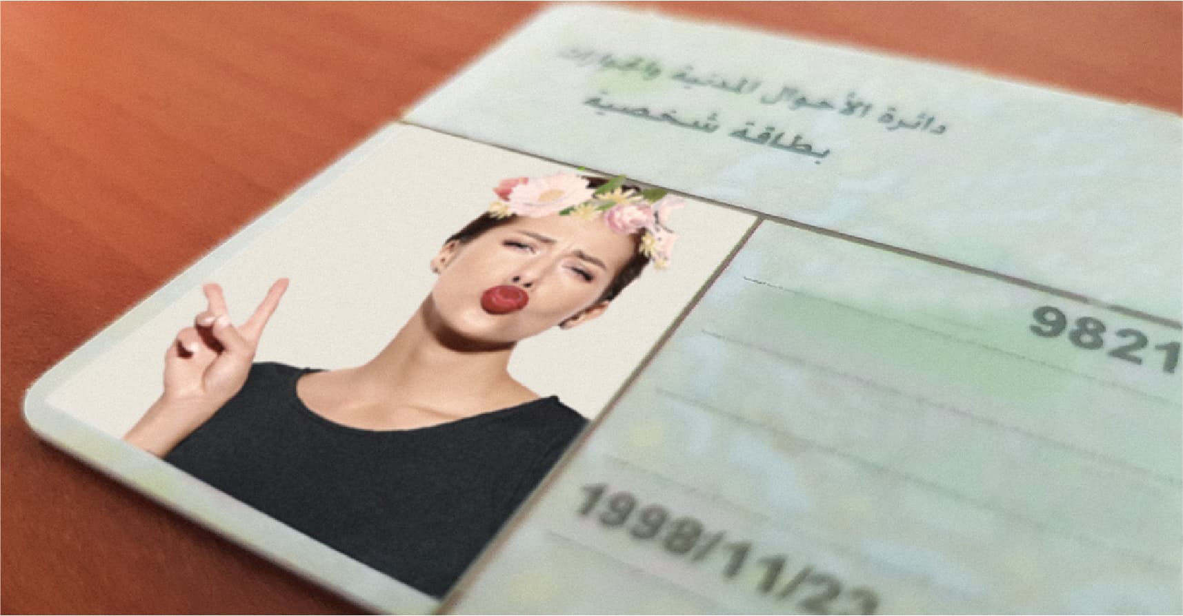 صورة السماح لطالبات الجامعة باستخدام فلتر الورود على هوياتهنَّ الشخصية مراعاة لصعوبة إيجاد صورٍ تخلو منها