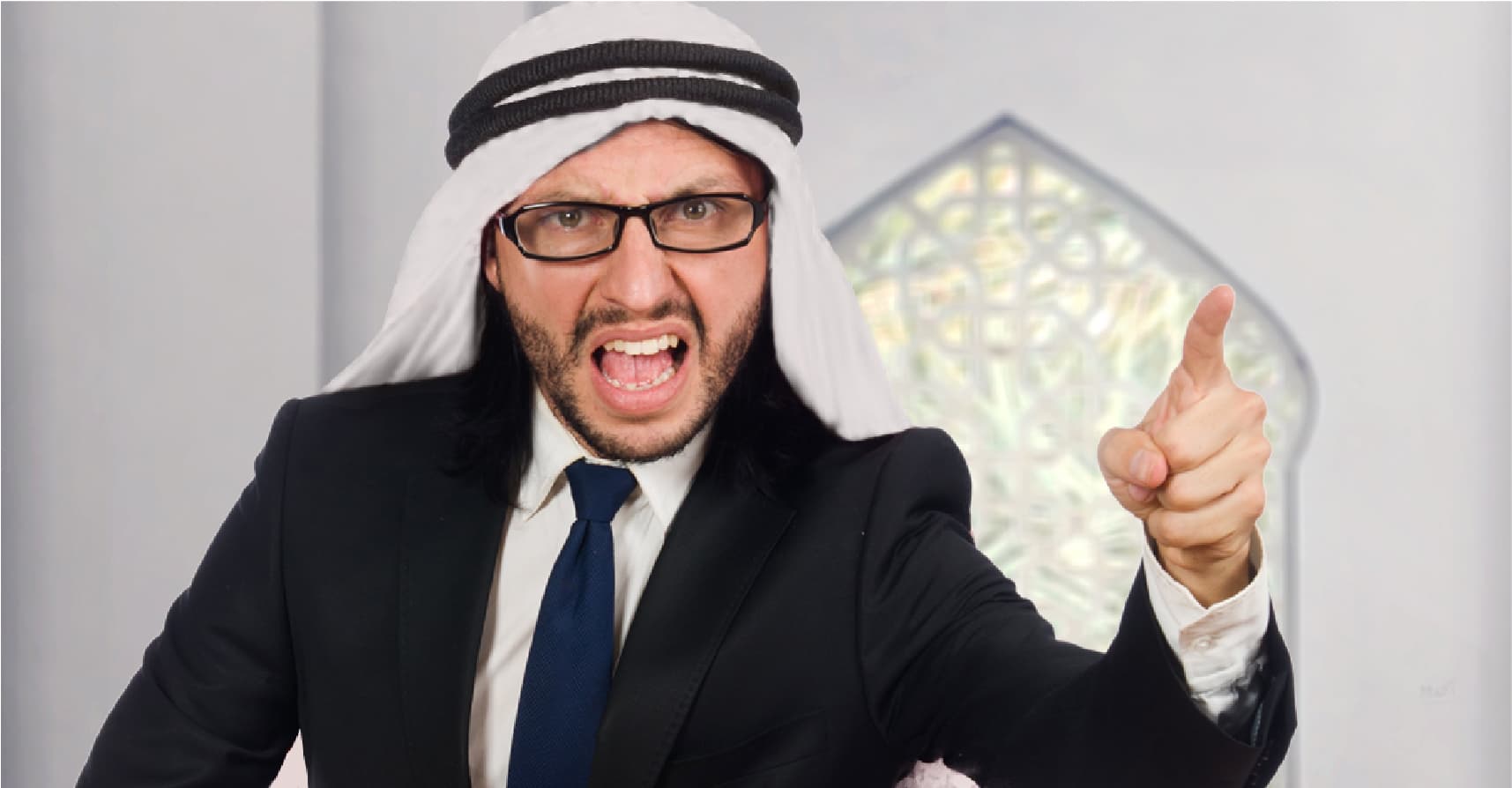 صورة خطيب جمعة يندد بكراهية الأجانب الكفاّر القذرين الحقودين لنا