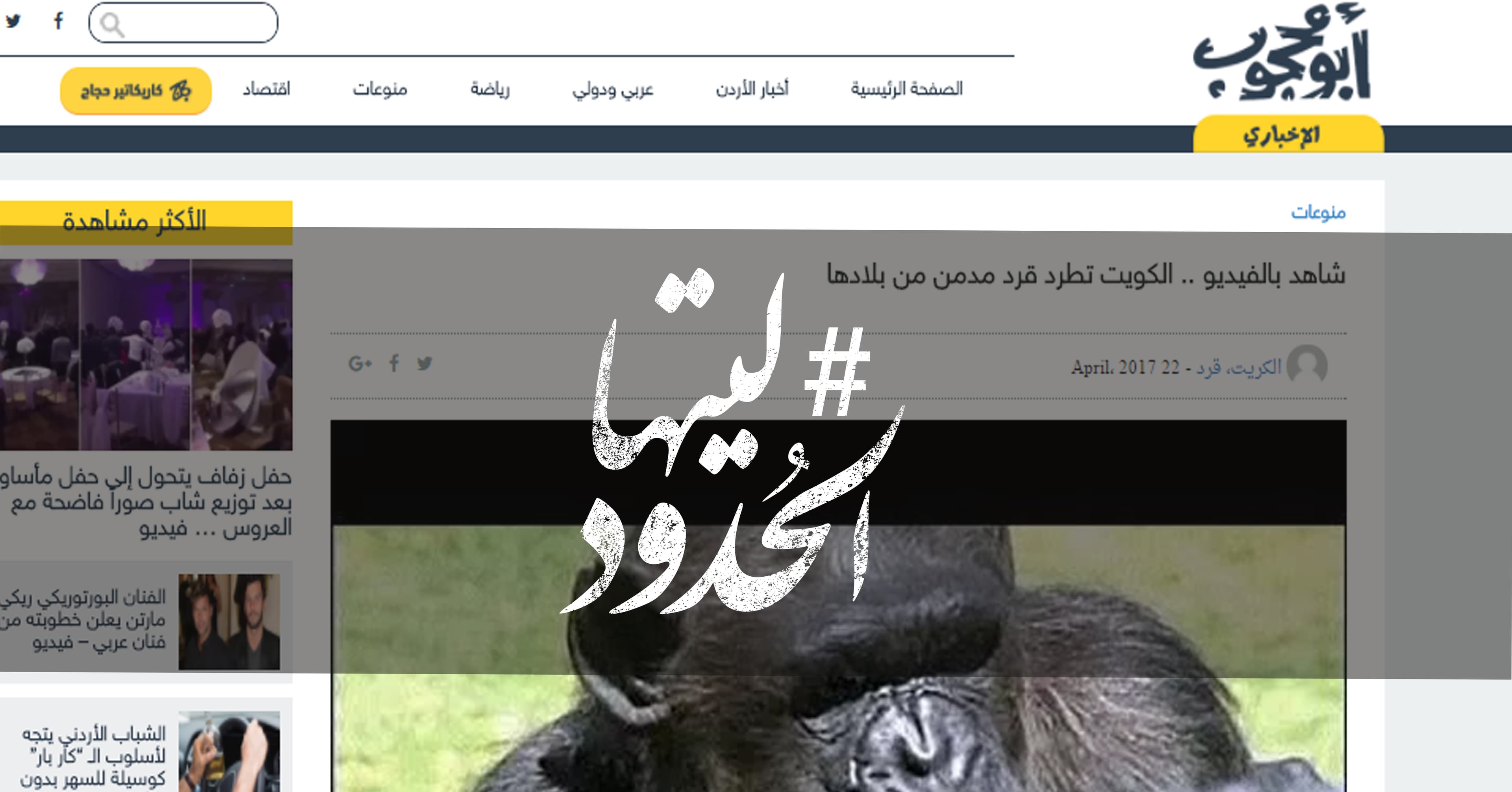 صورة الكويت تطرد قرد مدمن من بلادها