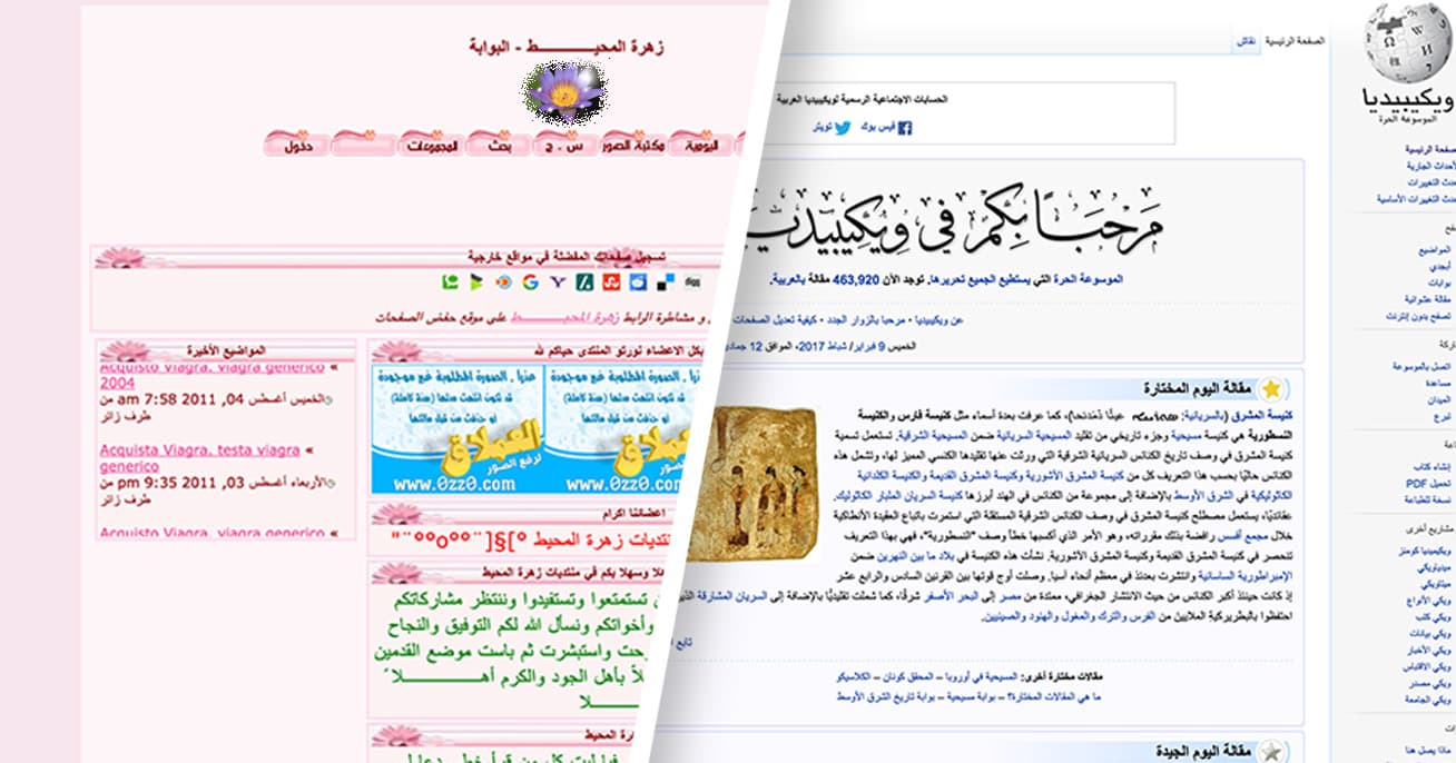 صورة خمسة فروقات واضحة بين ويكيبيديا عربي ومنتديات زهرة المحيط