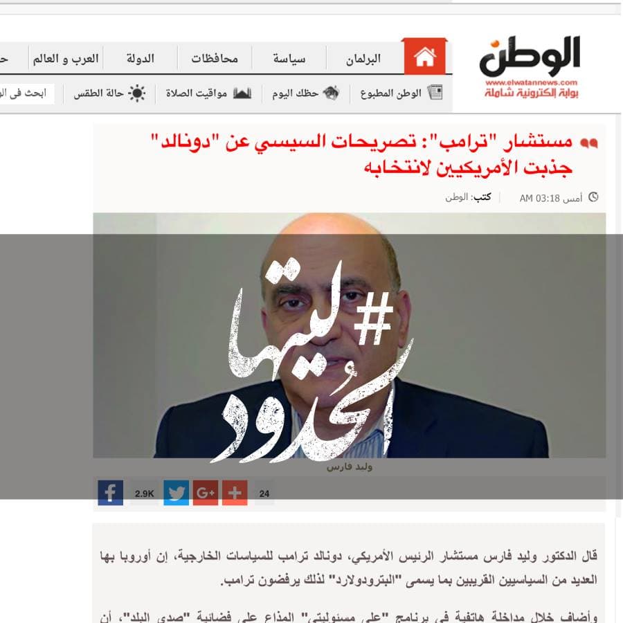 صورة مستشار ترامب: تصريحات السيسي عن “دونالد” جذبت الأمريكيين لانتخابه