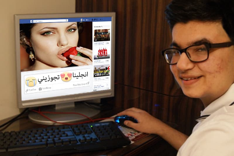 صورة شاب مهذّب وعلى خلق يعرض على أنجلينا جولي الزواج بعد انقضاء عدّتها