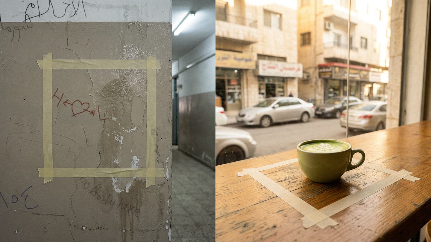 صورة أيهما ألذّ… شرب الماتشا أم لعق جدار مدرسة حكومية رطب؟