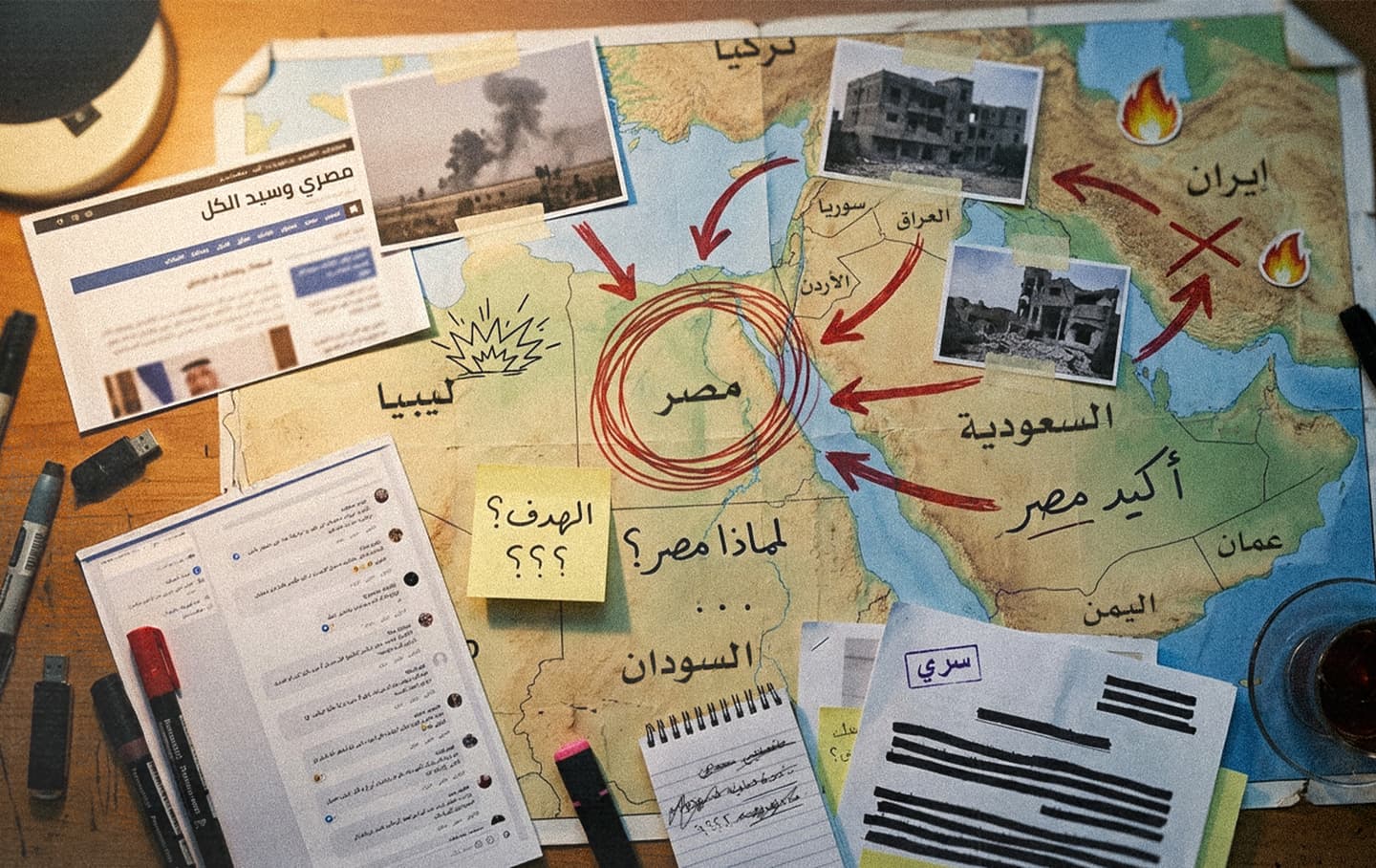 صورة تحقيقات الحدود: توسع الحرب إلى ١١ دولة هدفه الضغط على مصر