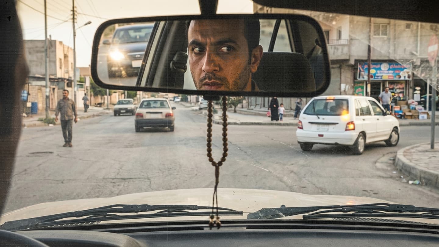 صورة سائق يرفض استخدام الغماز تجنباً لكشف تحركاته