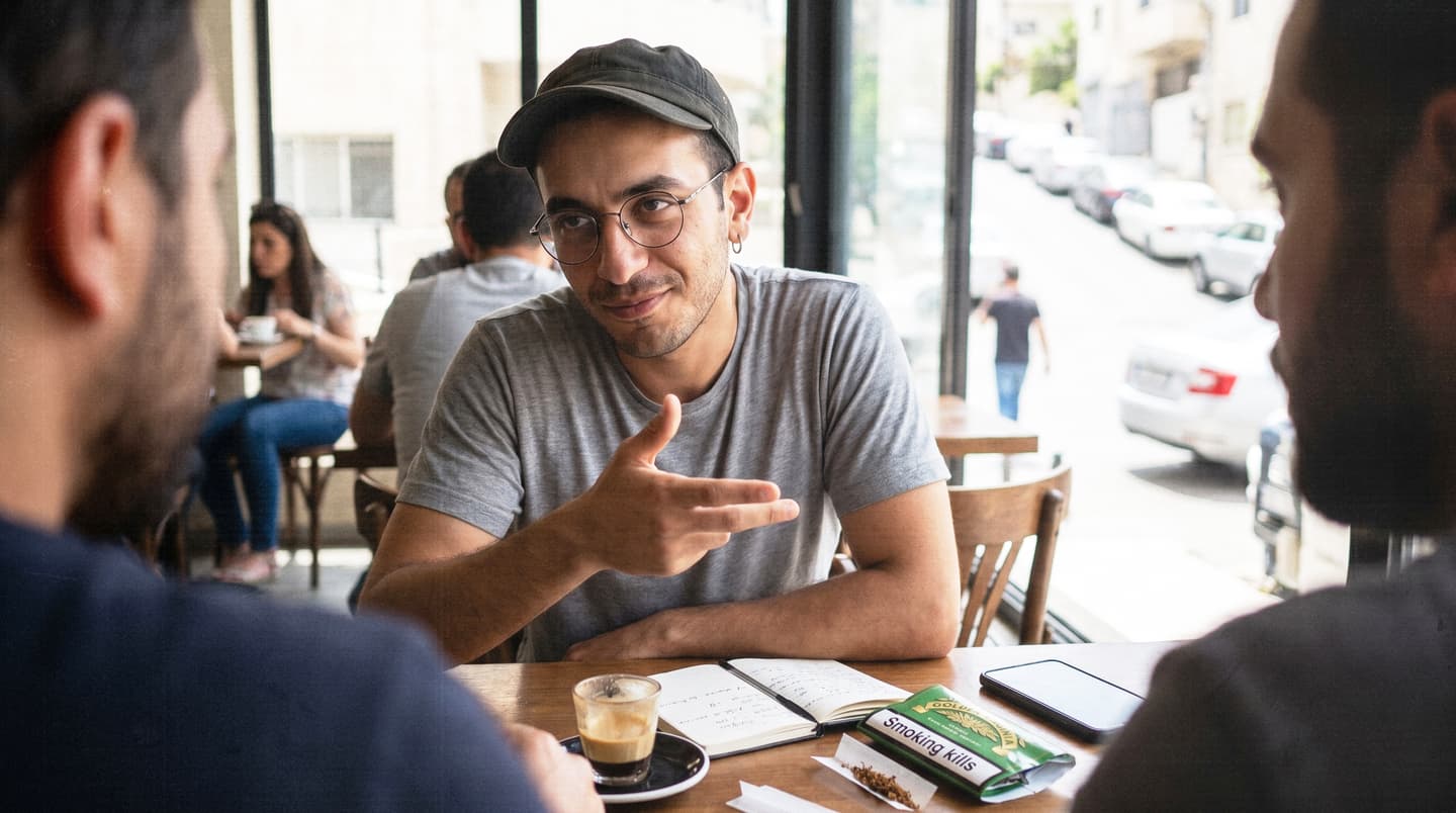 صورة شاب متحرر يدرك أهمية منظومة القيم عند بحثه عن حجة لفرض رأيه