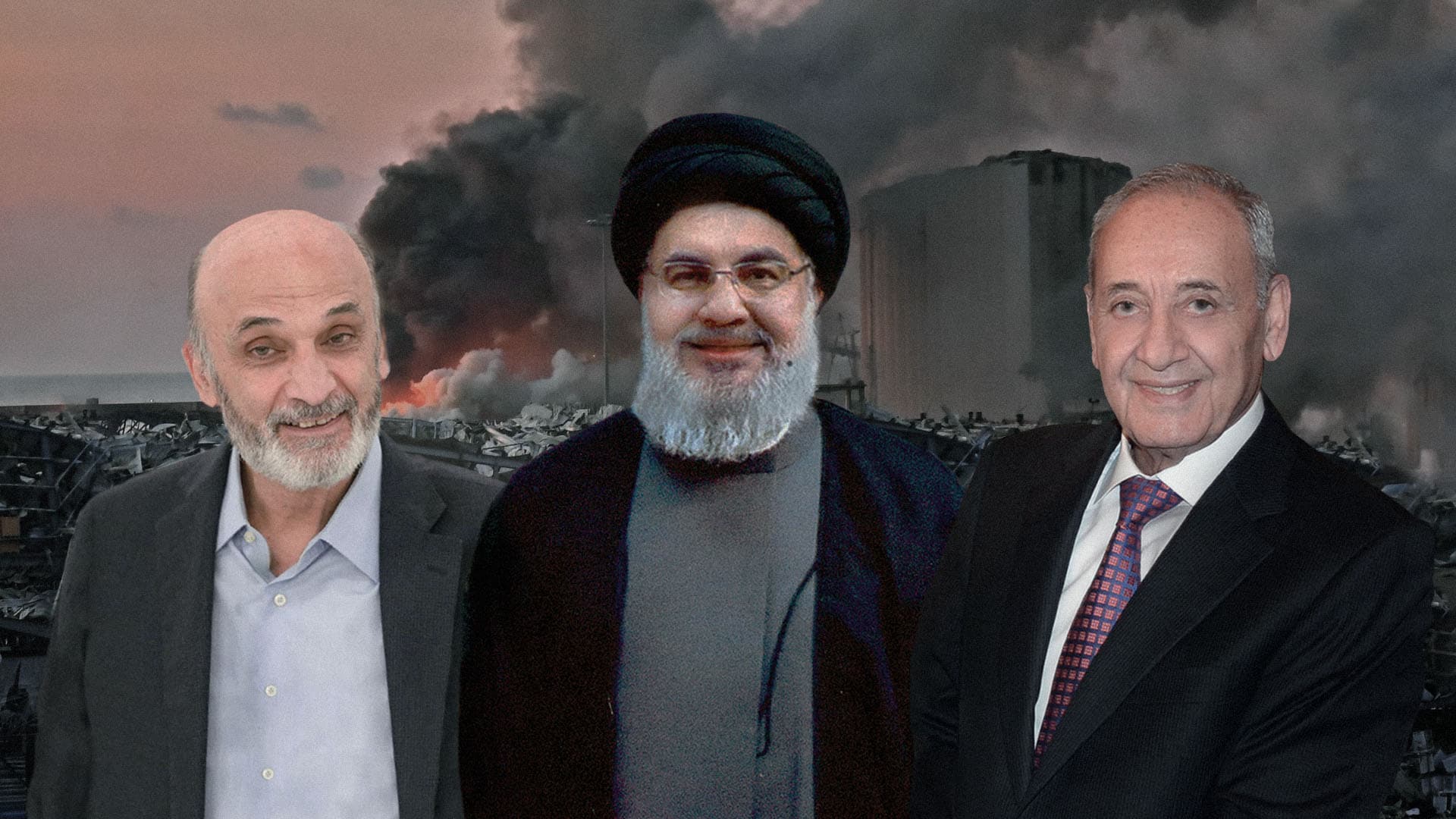 صورة القوات وأمل وحزب الله ينصبون كميناً لضحايا انفجار المرفأ