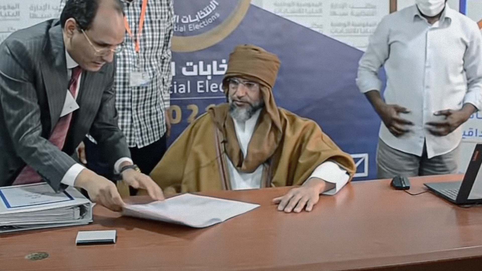 صورة سيف الإسلام يقدّم أوراقه الرسمية للانتقام من الليبيين