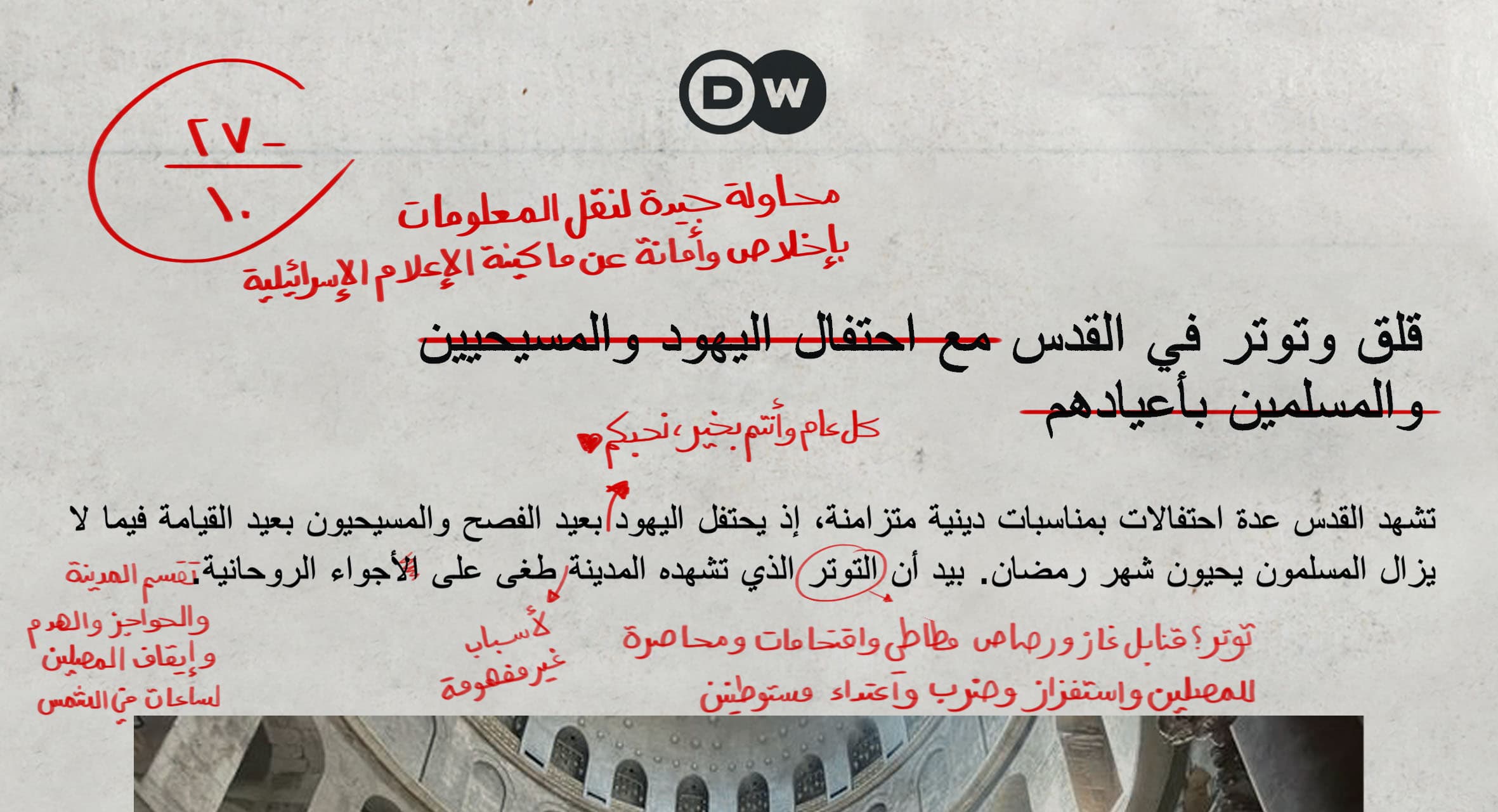 صورة -٢٧ من ١٠... محاولة جيدة لنقل المعلومات بإخلاص وأمانة عن ماكينة الإعلام الإسرائيلية