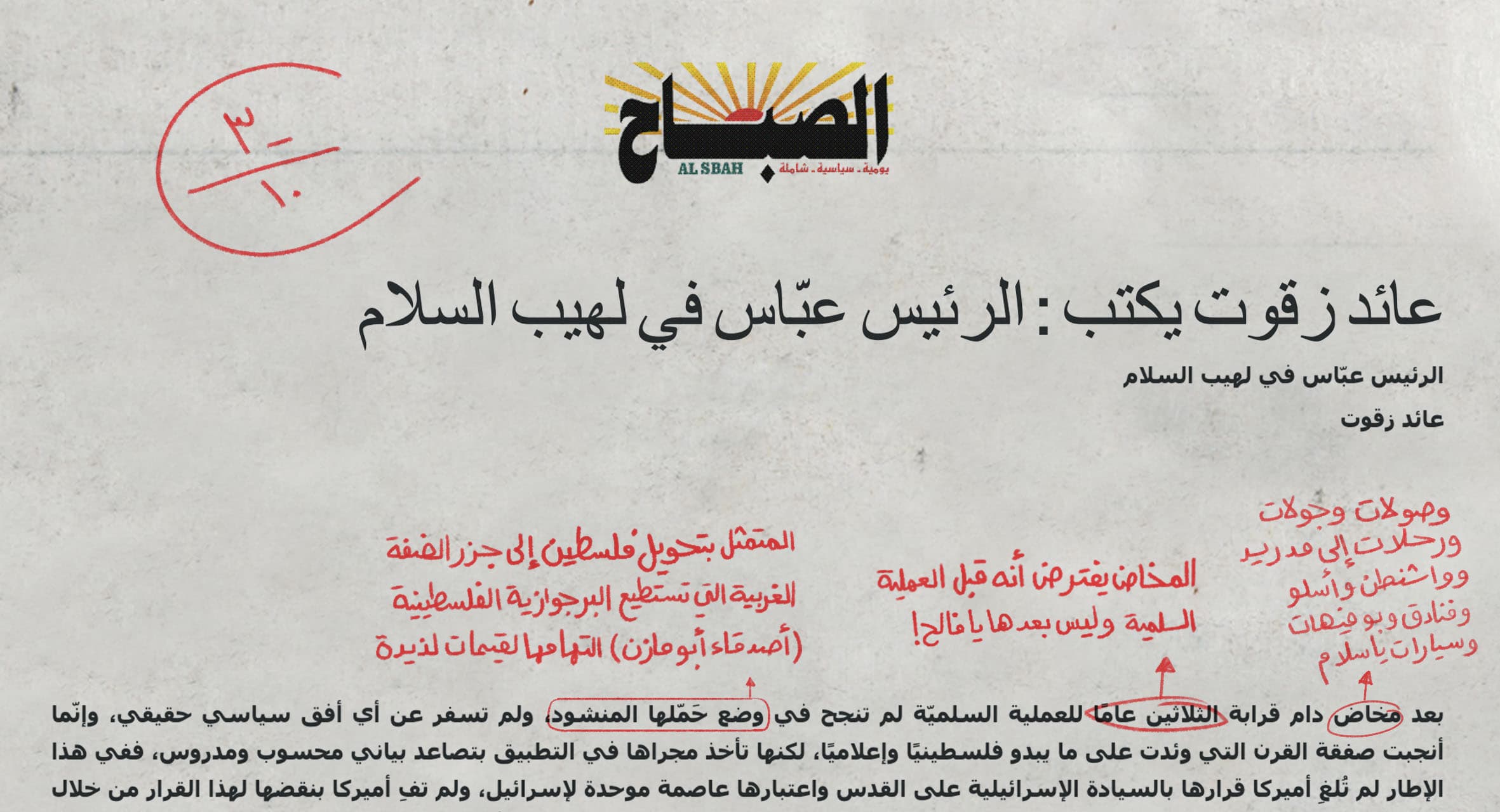 صورة -٣ من ١٠ ... شيزوفرينيا صحفية ثورية مستقاة من ثورية السلطة الفلسطينية