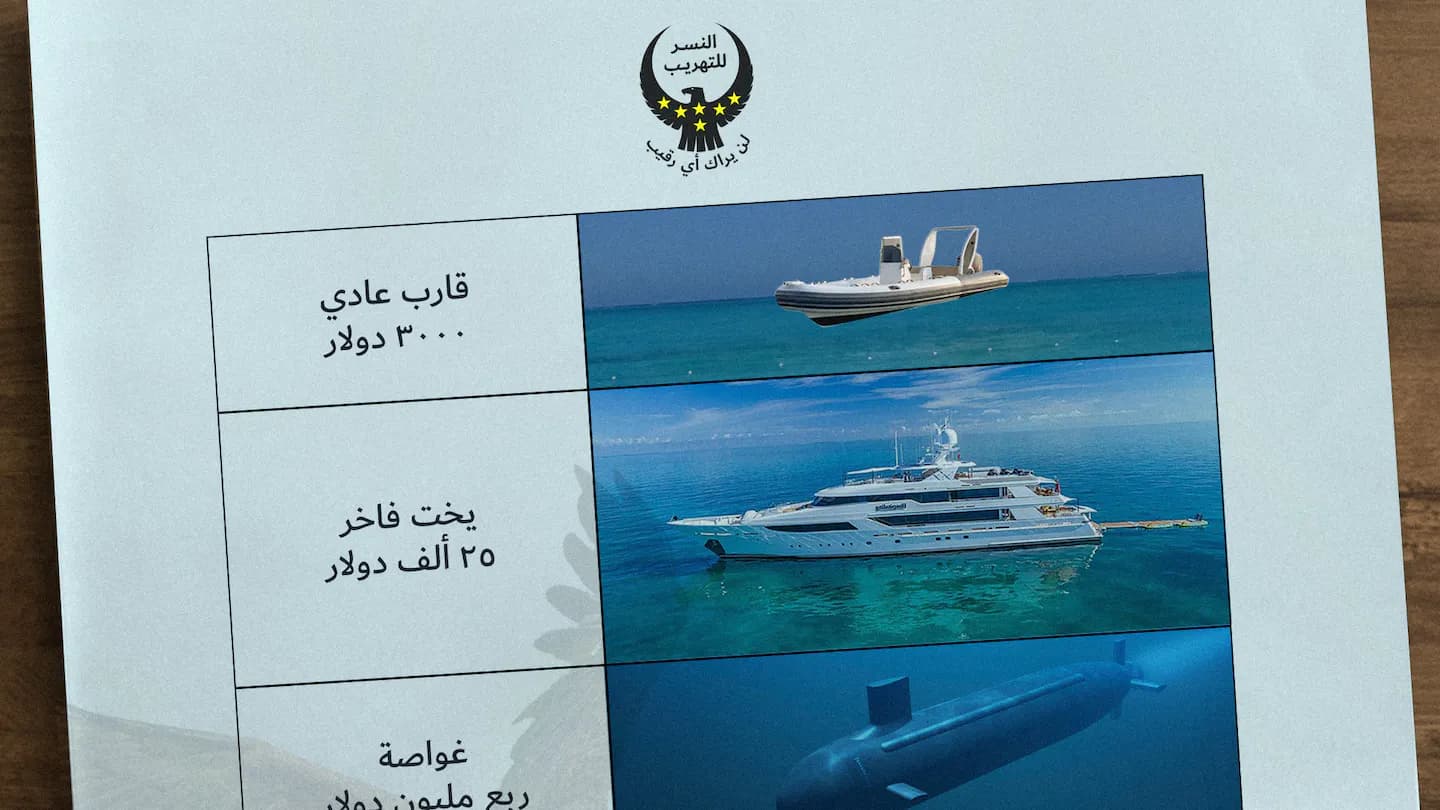 Expensive submarine sea crossing service for refugees set to attract coast guard boats during drownings image