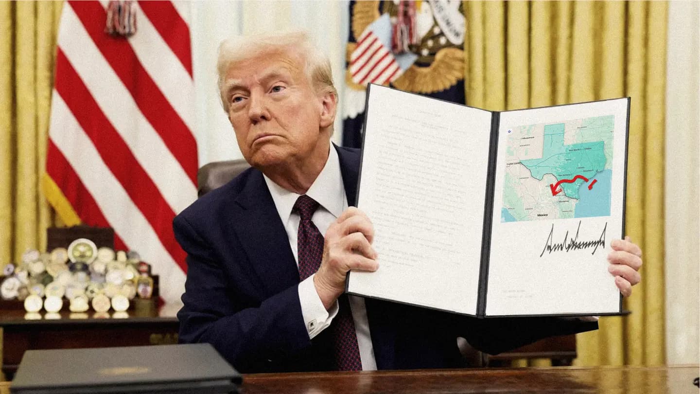 Trump Annexes Gaza to Texas to Deport Palestinians to Mexico image