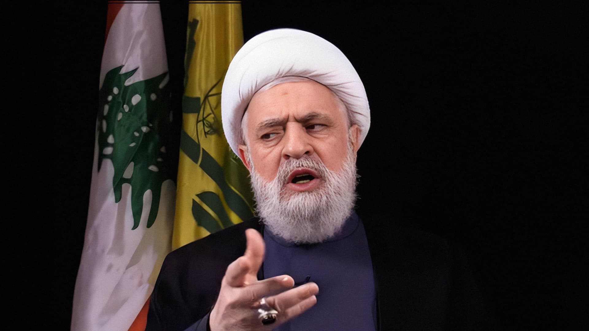 صورة نعيم قاسم يؤكد أنَّ سيكي لح لح المقـ مقـ خط أح مر مر