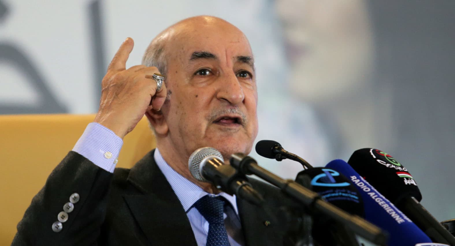 صورة عبد المجيد تبّون يؤكد أنه لا ولم ولن يقبل بالتطبيع مع إسرائيل أو حرية الصحافة أو كل ما يضر بالقضية الفلسطينية