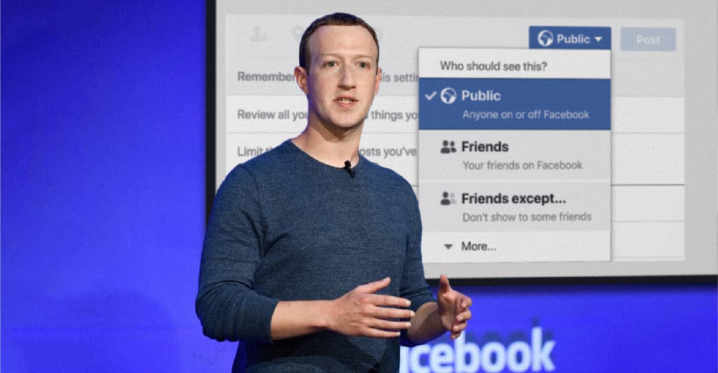 صورة فيسبوك يحثُّ مستخدميه على عرض معلوماتهم بوضعية “public” كي لا يتركوا للمخترقين شيئاً يستفيدون منه