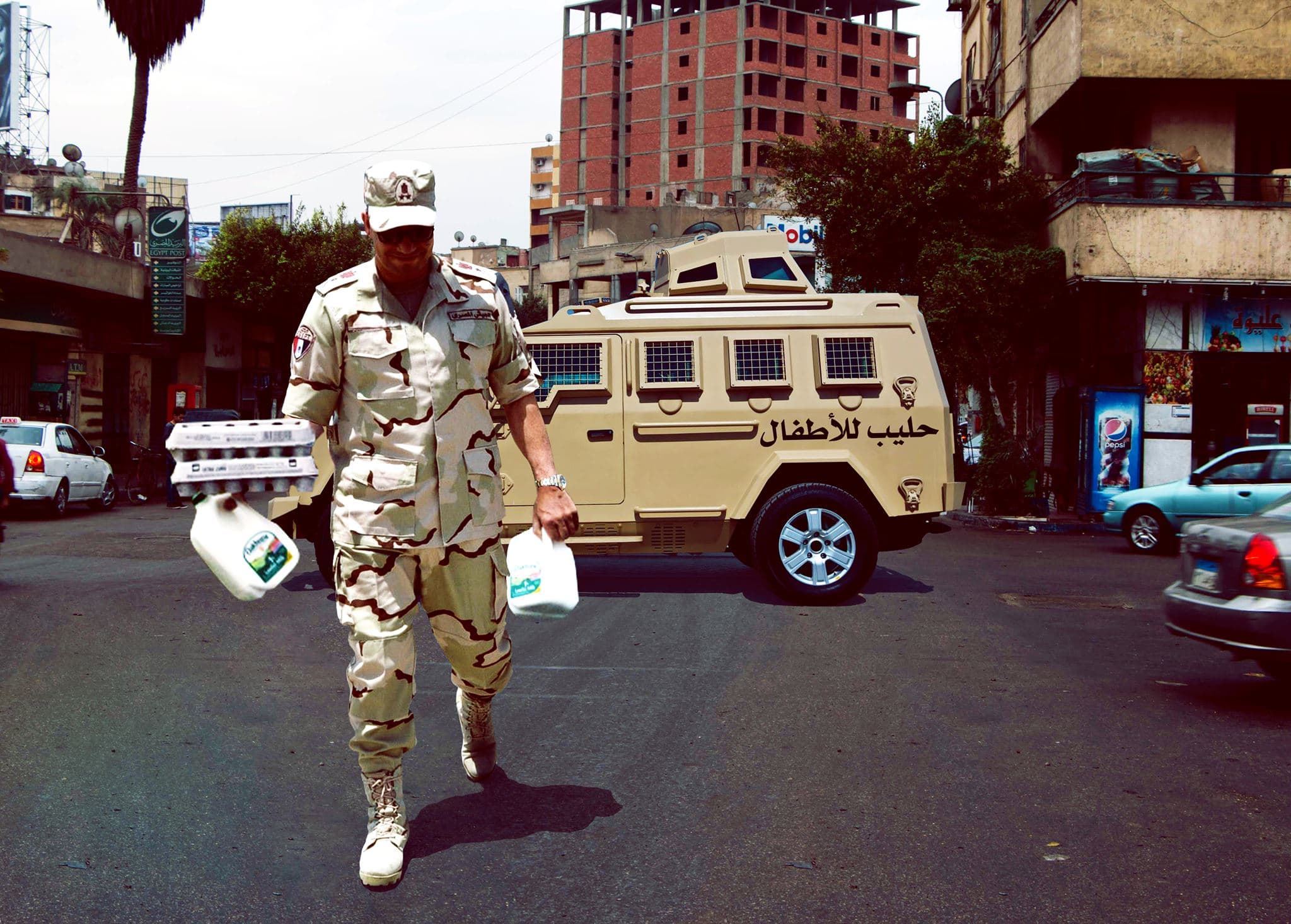 صورة الجيش المصري يحتكر تجارة الحليب لمحاربة احتكاره من قبل التجار